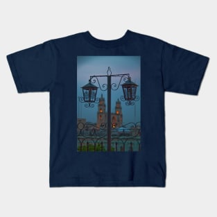 Twilight. Cathedral. Merida. Mexico Kids T-Shirt